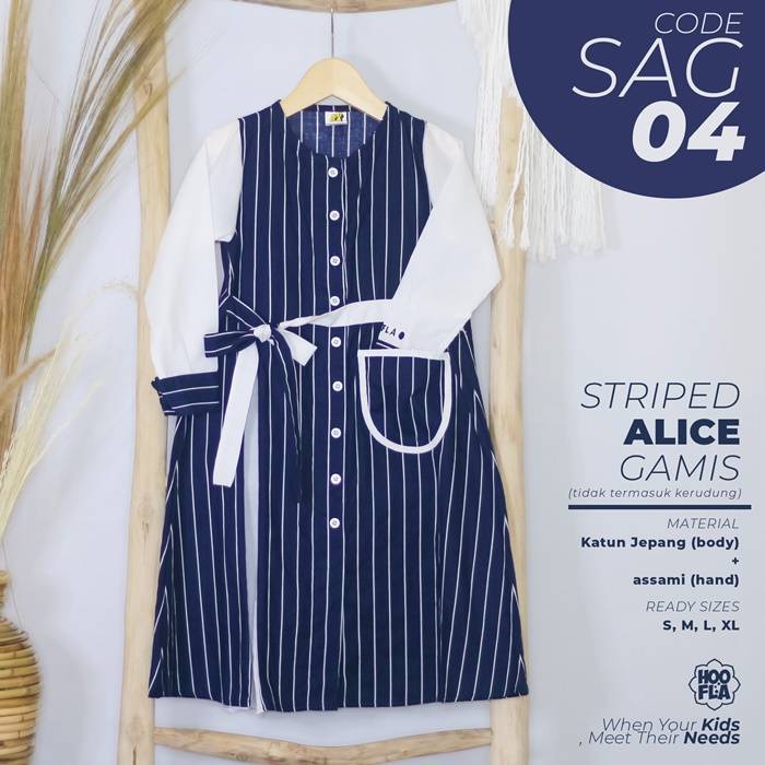 Hoofla - SAG 04 Gamis Stripped Alice Hoofla - SAG 04 Gamis Stripped Alice